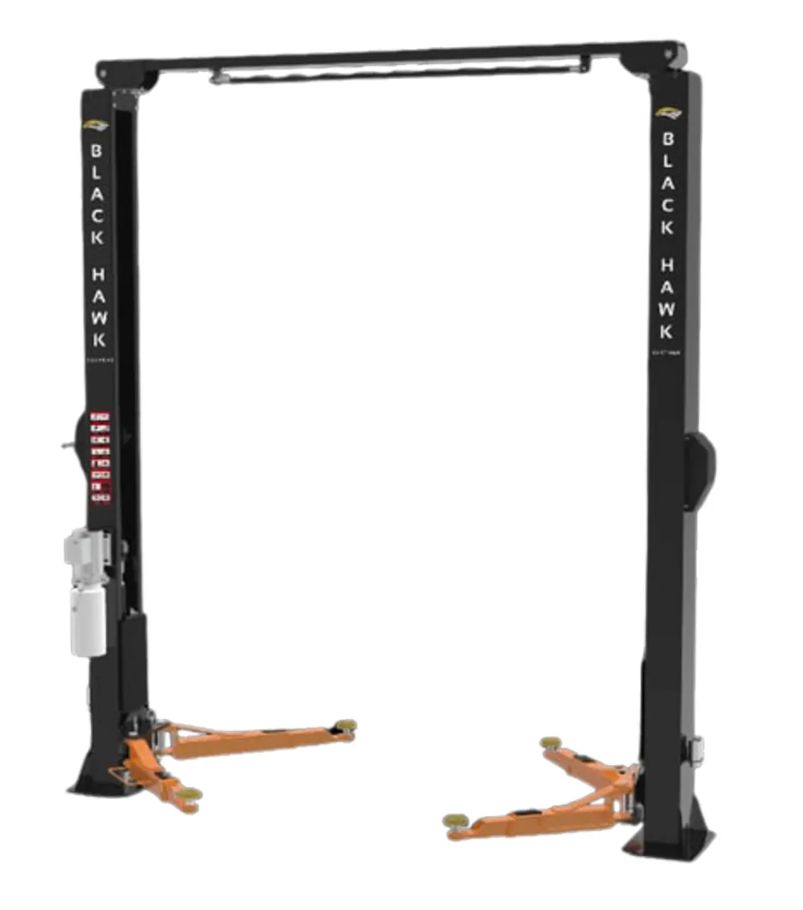 CLEAR FLOOR 2 POST LIFT - CHAIN DRIVE ONE SIDE MANUAL RELEASE